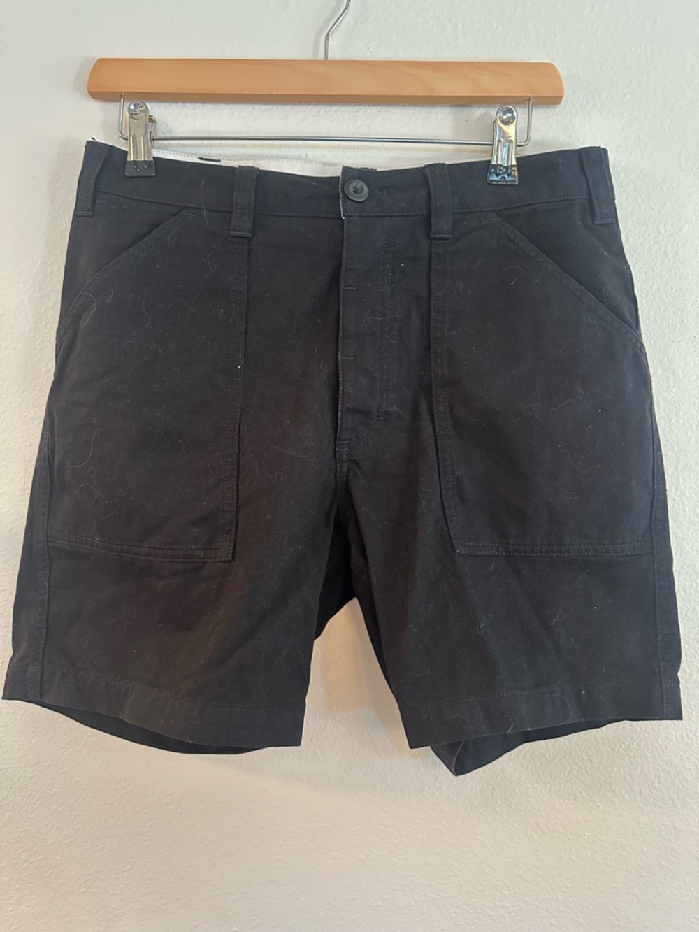 Topo Designs Black Flat Front Utility Shorts